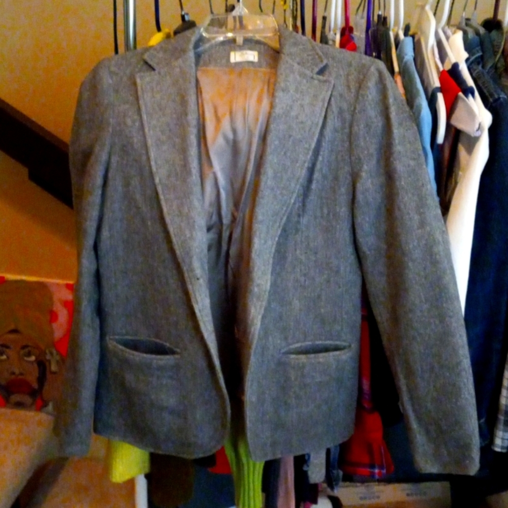 Gray wool blazer